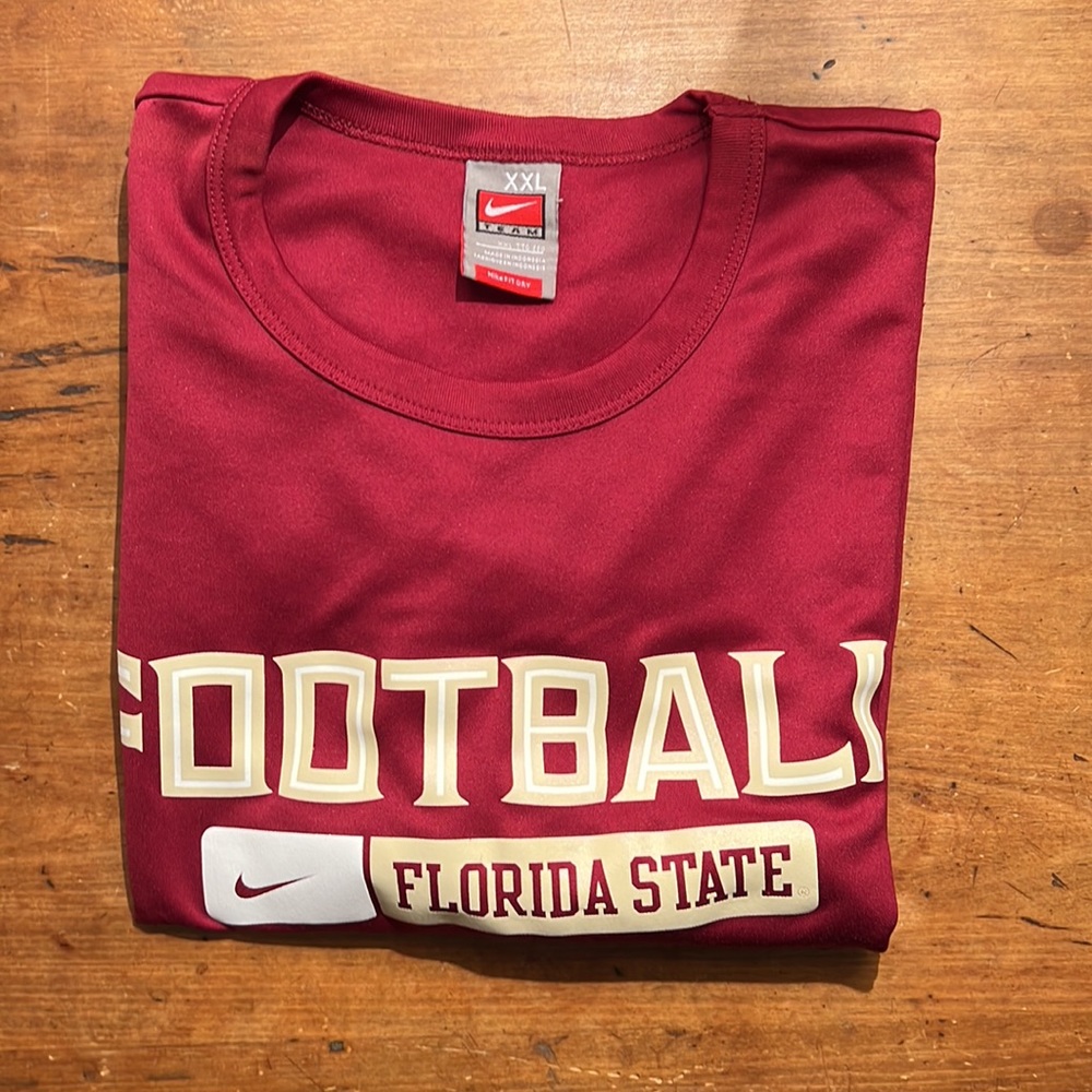 Nike Men’s Florida State Football Garnet NikeFIT Shirt